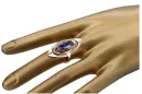 Златен руски пръстен от розово злато 925 позлатено сребро с Александрит vrc189rp Vintage