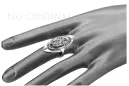 Złoty Rosyjski pierścionek z różowego złota srebro pozłacane 925 Oprawa vrc189rp Vintage