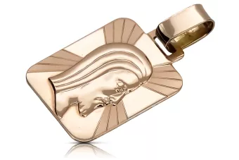 Κεραυνός της εικόνας του Ιησού από κόκκινο 14k 585 ροζ χρυσό pj003r