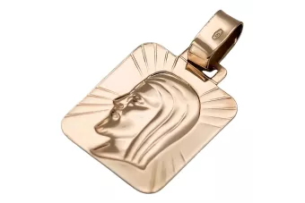 Κεραυνός της εικόνας του Ιησού από κόκκινο 14k 585 ροζ χρυσό pj003r