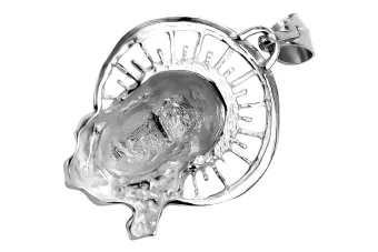 копие на златен медальон икона 14k 585 жълто злато глава на Исус pj008y