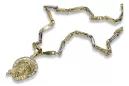 Colgante Jesús de oro de 14k y cadena de anclaje pj008yL&cc062y