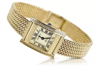 14K Gold Women's Watch, Rectangular lw035ydy