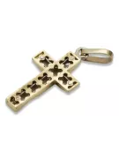 copie du pendentif croix catholique dorée 14k 585 ctc095y