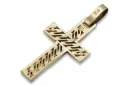 copie du pendentif croix catholique dorée 14k 585 ctc095y