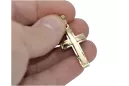 копие на златен католически кръст 14k 585 висулка ctc095y