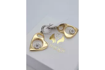 Pendientes de oro de 14k ★ https://zlotychlopak.pl/es/ ★ Oro fino 585 333 ¡Barato!