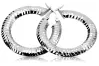 Wellow Italian 14k 585 gold circle earrings cen038w