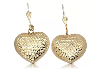 copie de boucles d'oreilles italiennes en or avec or jaune 14 carats 585 perles cen039y