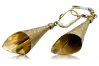 Italian yellow 14k 585 gold hanging earrings Fantazy cen013y