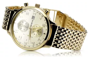 14k 585 златен часовник с гривна Geneve mw005ydy&mbw013yo