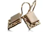 Vintage rose pink 14k 585 gold  Vintage square earrings ven006