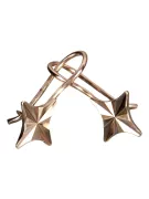 Russisch rosa sowjetisch 14 Karat 585 gold UdSSR Vintage quadratische Ohrringe ven008