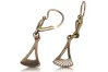 Vintage rose pink 14k 585 gold  Vintage Hanging earrings ven011