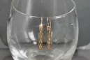 Rose pink 14k 585 gold Vintage Hanging earrings ven020