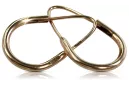 Russische Rose Rosa Sowjetische 14k 585 Gold UdSSR Vintage Hoops Ohrringe ven021