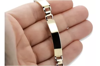 Italian yellow 14k gold mans bracelet cb119yw