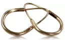 Russische Rose Rosa Sowjetische 14k 585 Gold UdSSR Vintage Hoops Ohrringe ven016