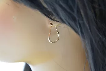 Rožiniai aukso auskariniai 14k 585 ven016 Vintage