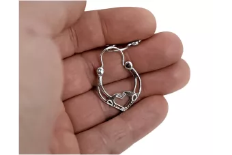 Руски сребро 925 Съветски СССР Винтидж обеци ven024s