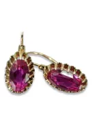 Russische Sowjetische Rose Pink 14k 585 Gold Ohrringe vec064 Alexandrit Rubin Smaragd Saphir ...