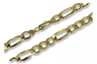 Zlatý náramok Taliansky Figaro Diamondovaný prázdny CB010