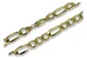 Vintage rose (Italian yellow) gold Figaro diamond cut hollow bracelet cb010