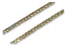 Vintage rose Italian yellow gold Spiga solid bracelet cb036