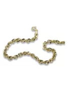 Bracelet italien jaune 14 carats New Rope diamant taillé cb074y