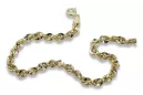 Italian yellow 14k gold New Rope diamond cut bracelet cb074y