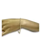 Итальянский желтый 14-к/14-кивое золото Новый браслет с бриллиантовой огранкой rope cb074y