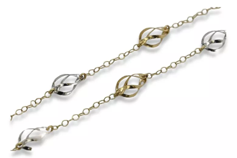 Bracelet italien en or 18 carats - Chaîne serpent cubaine à maillons plats  - Cadeau pour femme - Cadeau de Noël : : Mode