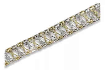 Pulsera italiana amarilla rusa de oro rosa cb130