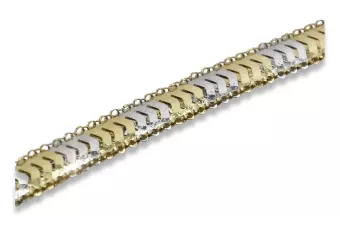 Pulsera de oro amarillo y blanco oro italiano cb131yw