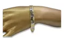 Goldarmband aus italienischem Gelb- und Weißgold cb131yw