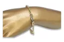 Желтый белый Итальянский 14-крупный золотой фантазийный браслет cb148yw
