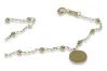 Italian yellow 14k gold lady Circle bracelet Celeblity cbc002y