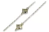 Yellow & white Italian gold chain, fashionable cc070yw