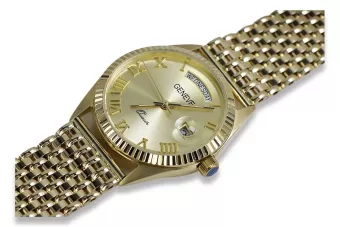 Auksinis laikrodis su vyrų apyranka 14k 585 Geneve mw013ydg&mbw013y