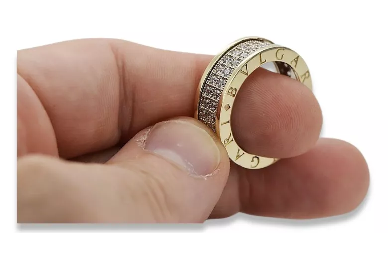 Radziecki 14k 585 złoty Rosyjski pierścionek z różowego złota vrn001