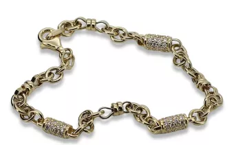 Náramek se žlutým 14k zlatem ★ Zlotychlopak.pl ★ zlato 585 333 levné