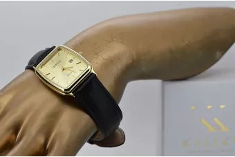 Italienische 14k gold Gelb Herrenuhr Geneve mw002ydy