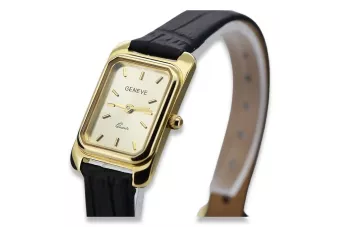 Prześliczny 14K 585 złoty damski zegarek Geneve lw003y