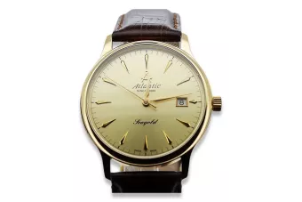 Reloj Atlantic mw003y para hombre en oro amarillo 585 de 14 quilates