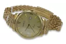 Чоловічий годинник із золота 14k 585 проби з браслетом Geneve mw017y&mbw018y