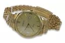 Złoty zegarek męski 14k 585 z bransoletą Geneve mw017y&mbw018y