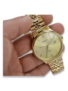 Чоловічий годинник із золота 14k 585 проби з браслетом Geneve mw017y&mbw018y