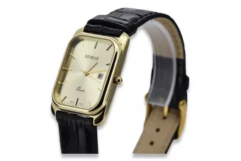 Reloj amarillo de oro de 14k 585 para hombre Geneve mw001y