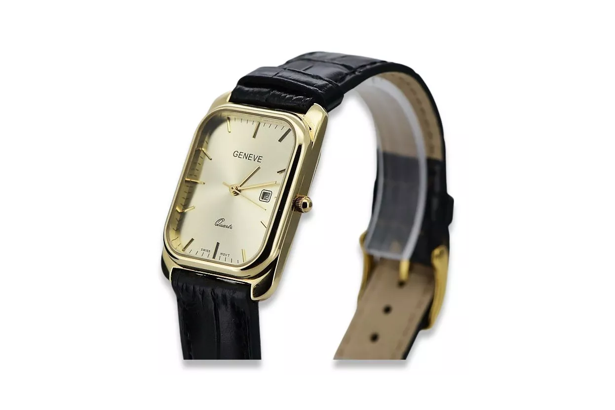 Montre hommes d'or Geneve ★ https://zlotychlopak.pl/fr/ ★ Pureté d'or 585 333 Low Price!