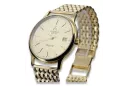 Gold men's watch Geneve ★ zlotychlopak.pl ★ Gold purity 585 333 Low Price!